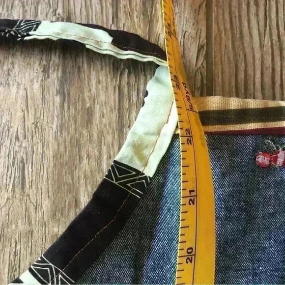 HANDMADE VTG UPHOLSTERY CANVAS FABRIC STANDARD SIZE DENIM WITH CHERRIES APRON - Picture 6 of 6